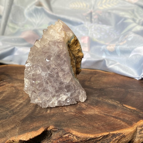 Incredible Amethyst and Quartz Natural Flame Cut Base